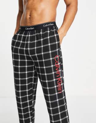 calvin klein check lounge pants