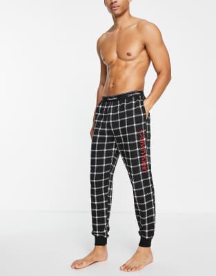 calvin klein check lounge pants