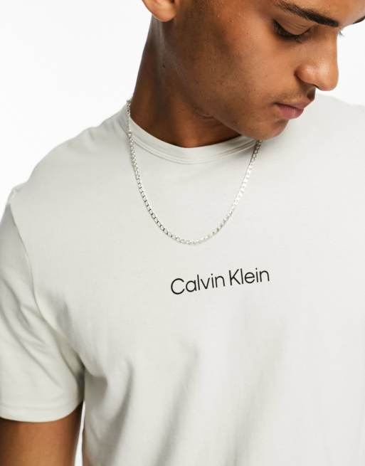 Calvin Klein lounge t shirt in beige | ASOS