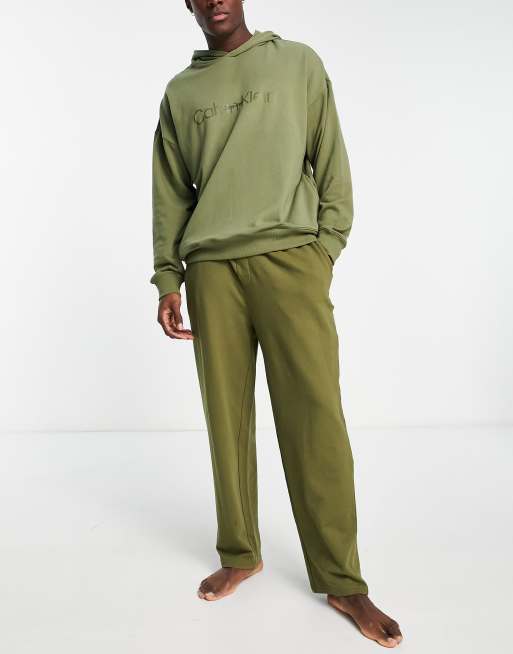 Calvin Klein lounge trackies in khaki part of a set ASOS