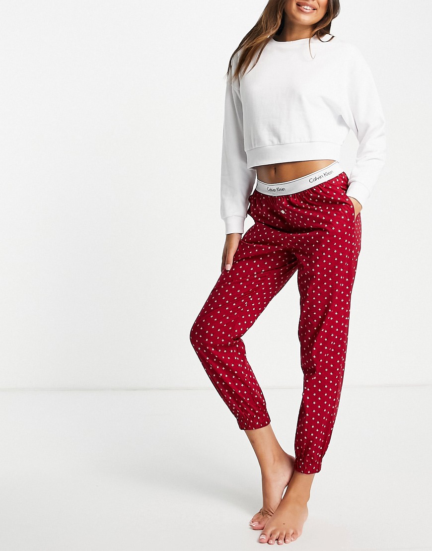 Calvin Klein lounge trousers in red