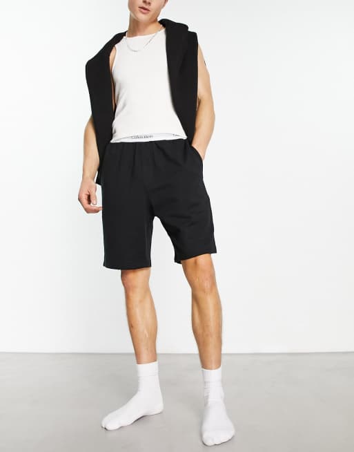 Calvin Klein - Loungeshort in zwart met logotailleband