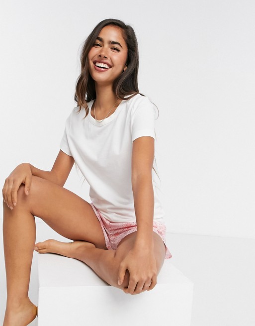 Calvin Klein loungewear short pyjama set in splatter print