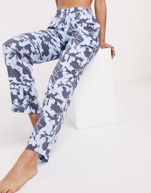 Calvin Klein loungewear sleep trousers in super imposed floral print