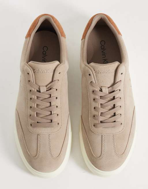 Calvin Klein Low Profile cupsole sneakers in beige, 3 of 5
