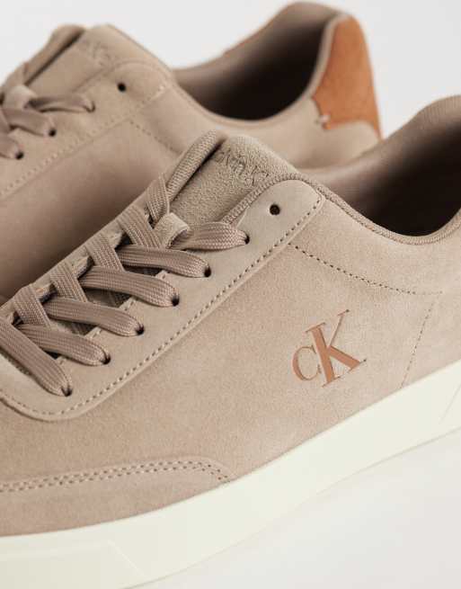 Calvin Klein Low Profile cupsole sneakers in beige, 4 of 5