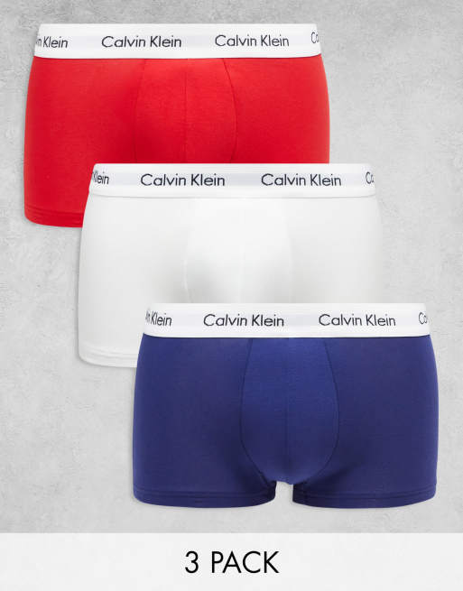 Calvin Klein 3 Pack Men's Cotton Stretch Low Rise Trunk — Pants & Socks