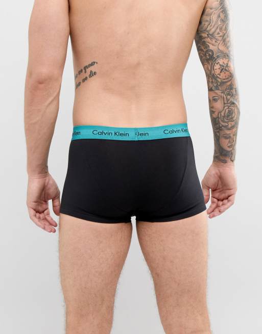 Calvin Klein Low Rise Trunks 3 Pack in Cotton Stretch