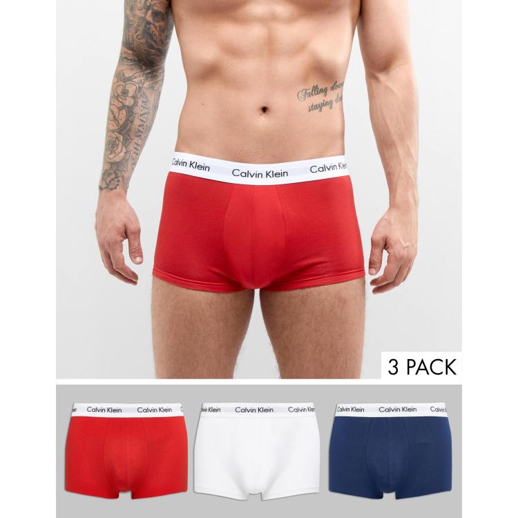 Buy Calvin Klein Cotton Stretch Low Rise Trunks 3 Pack from Next USA