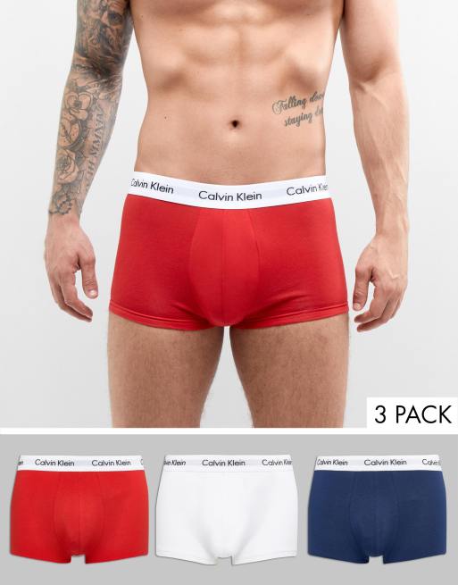 CALVIN KLEIN MEN'S COTTON STRETCH 3 PACK BOXER BRIEF sz S MULTI