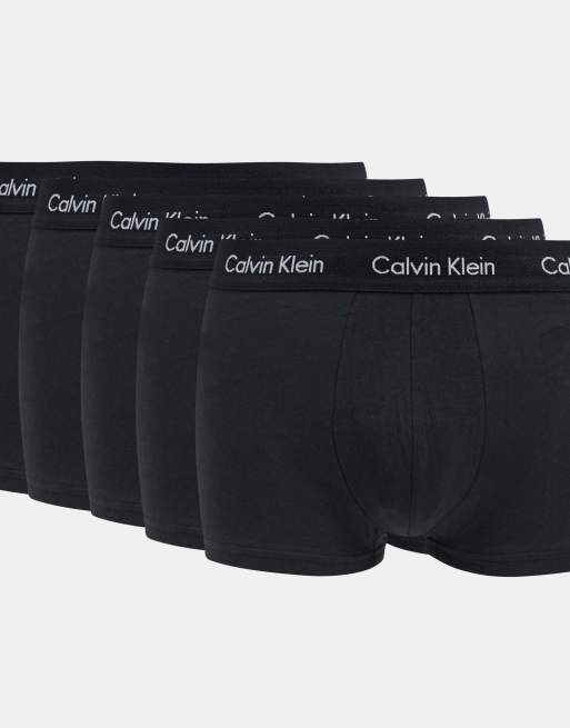 Calvin Klein low rise trunks 5 pack in cotton stretch