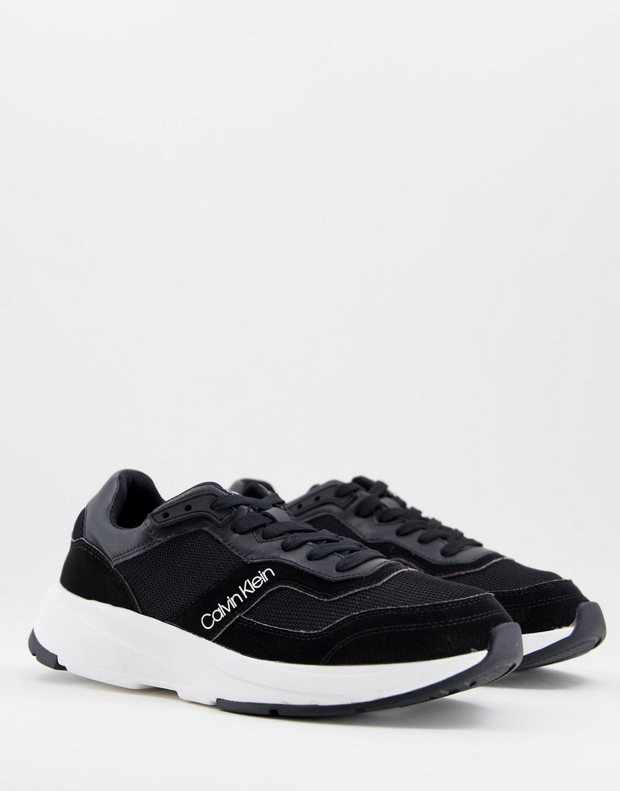 Calvin Klein low top sneakers with chunky sole in black
