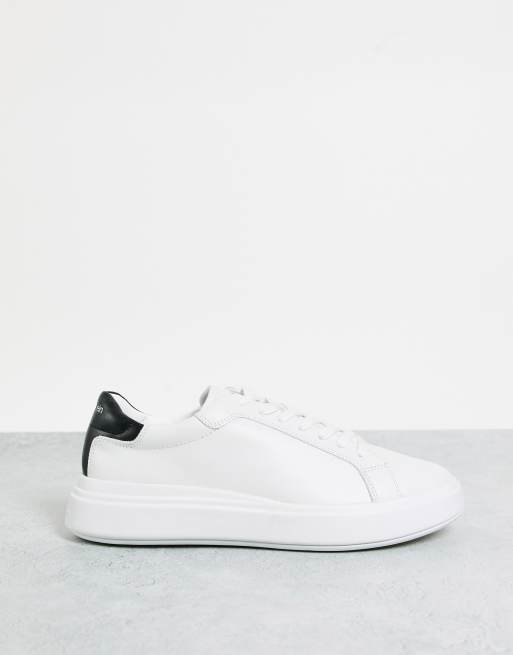 Calvin Klein low top sneakers with chunky sole in white | ASOS