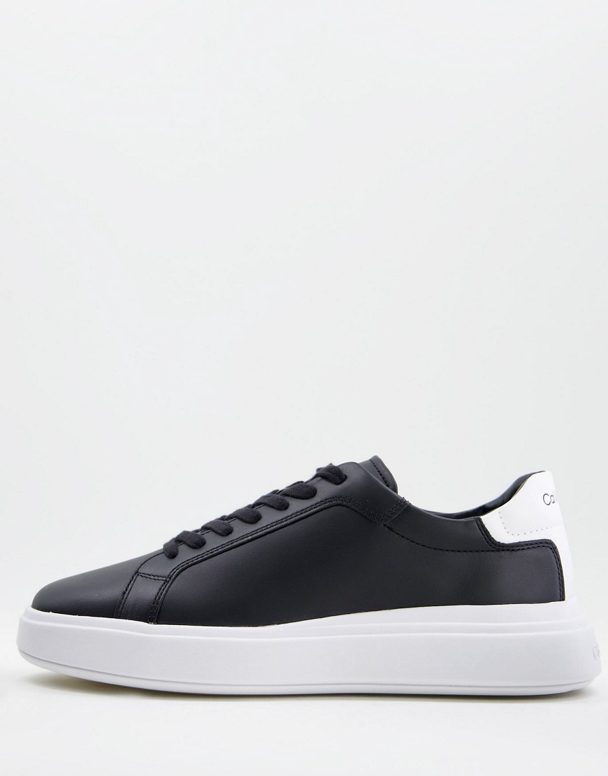 Calvin Klein low top trainers with chunky sole in black