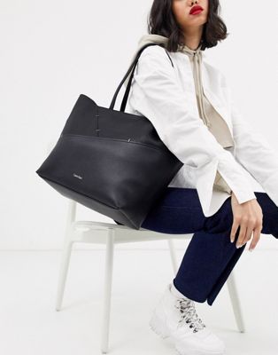Calvin Klein Luna medium tote bag in black | ASOS