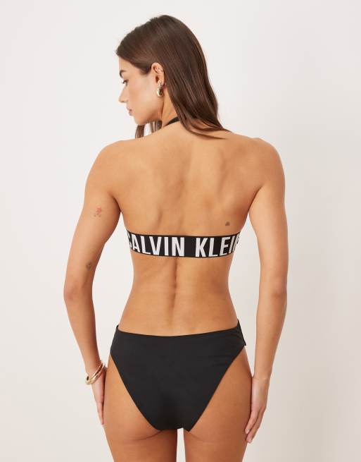 Calvin Klein – Luxe – Trägerloser, rückenfreier einteiliger Badeanzug in Schwarz , 4 von 4