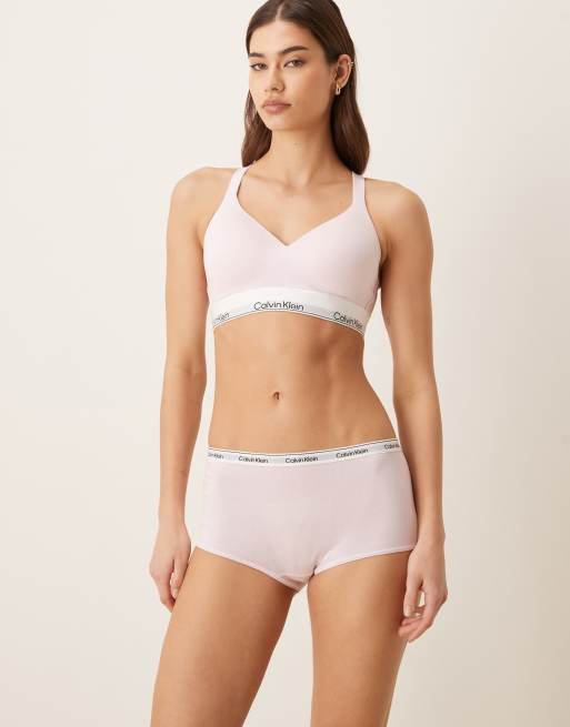 Calvin Klein - Lyserøde boyshorts med logo-taljebånd, 3 af 4