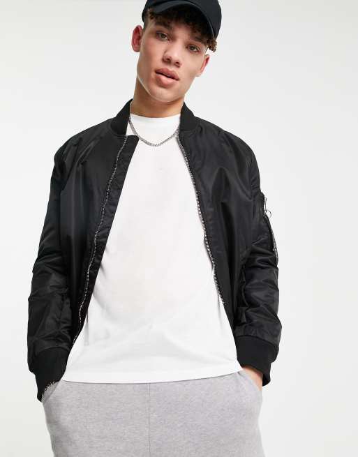 Calvin Klein MA-1 bomber jacket in black