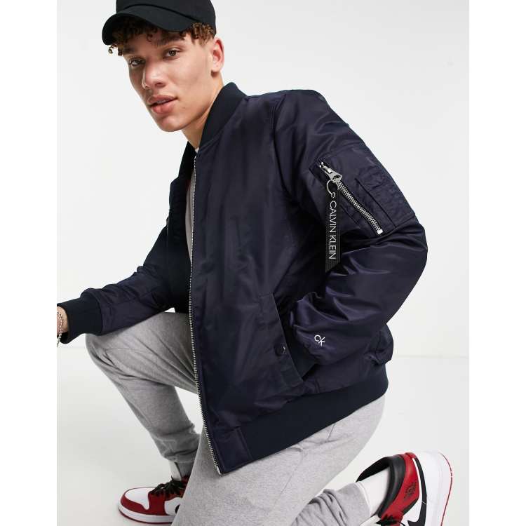 Calvin Klein MA-1 bomber jacket in navy