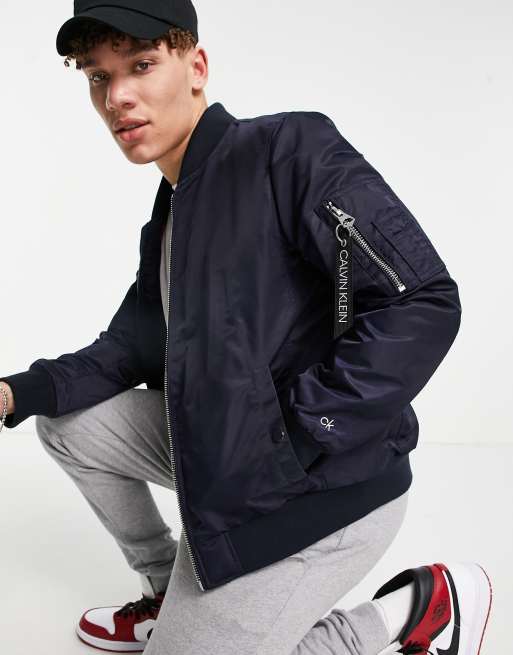 Calvin Klein MA-1 bomber jacket in navy