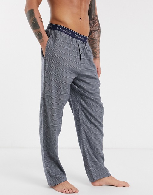 Calvin Klein maple plaid lounge pants in navy
