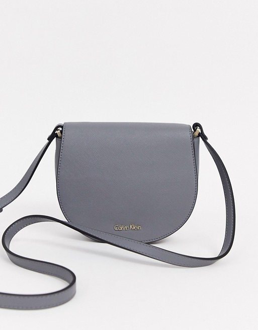 Calvin Klein Marissa saddle bag in grey
