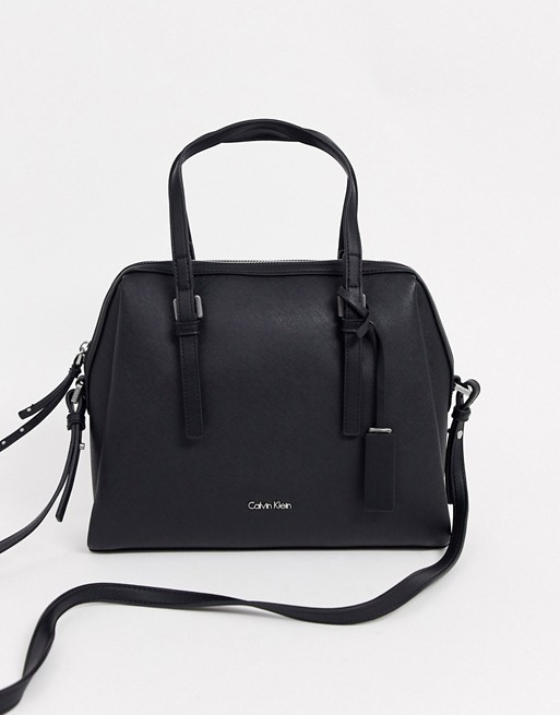 Calvin Klein Marissa satchel bag in black