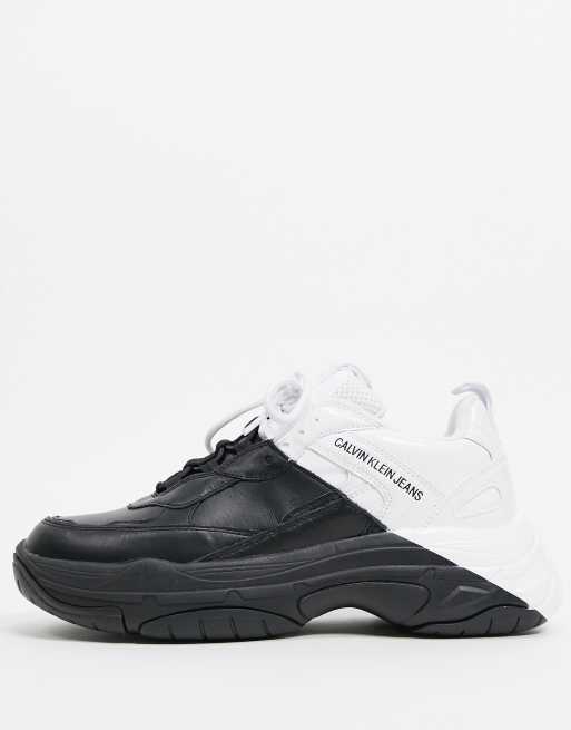 Calvin Klein marrell trainers in black and white