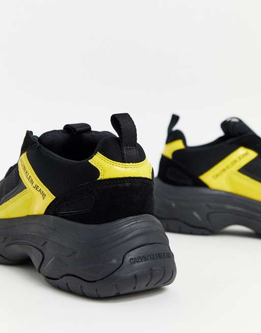 Calvin klein marvin 2024 chunky trainers in black