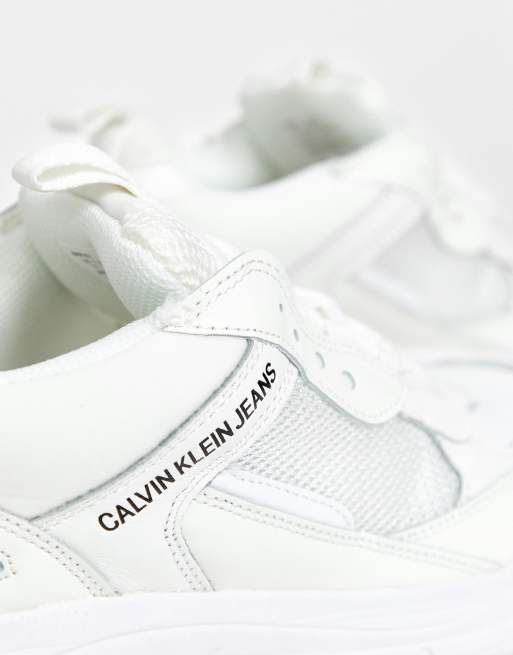 Calvin klein marvin chunky 2025 sole trainers in white