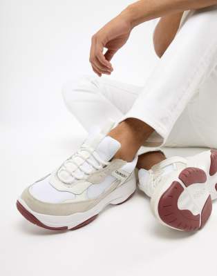 calvin klein chunky sneakers white