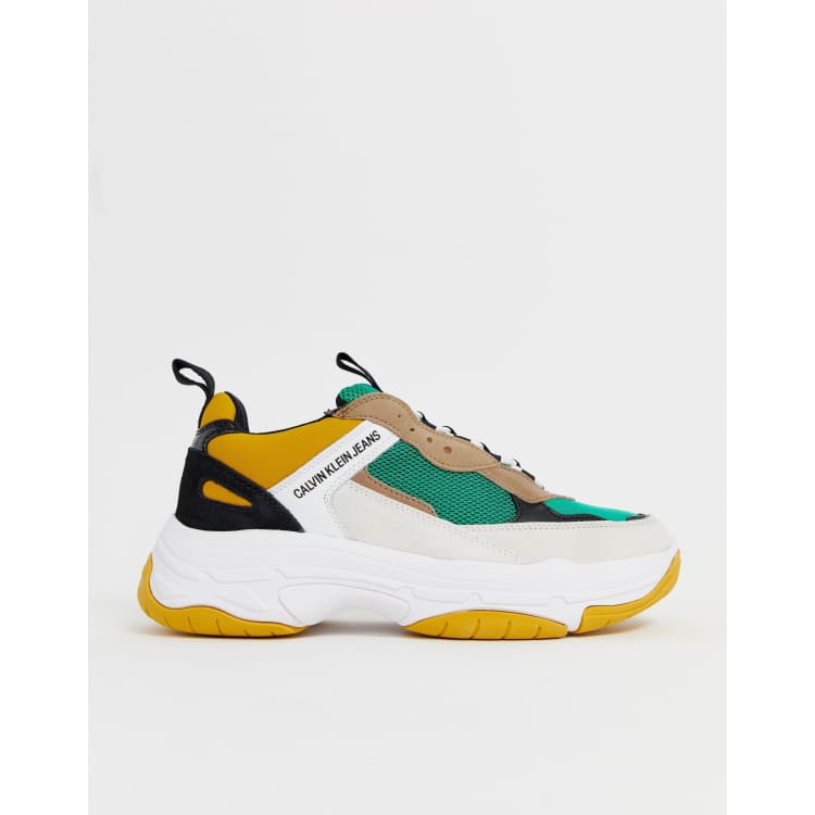 Calvin Klein Marvin chunky sole trainers in green ASOS