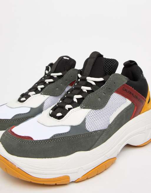 Calvin Klein Marvin chunky sole trainers in multi ASOS