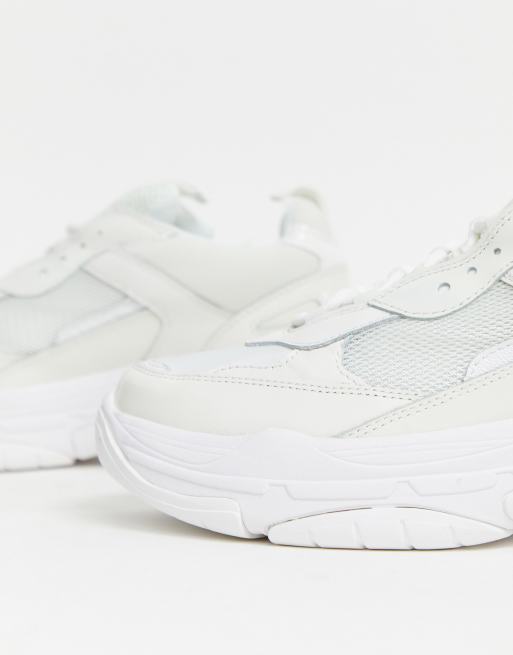 Calvin klein marvin chunky 2025 sole trainers in white