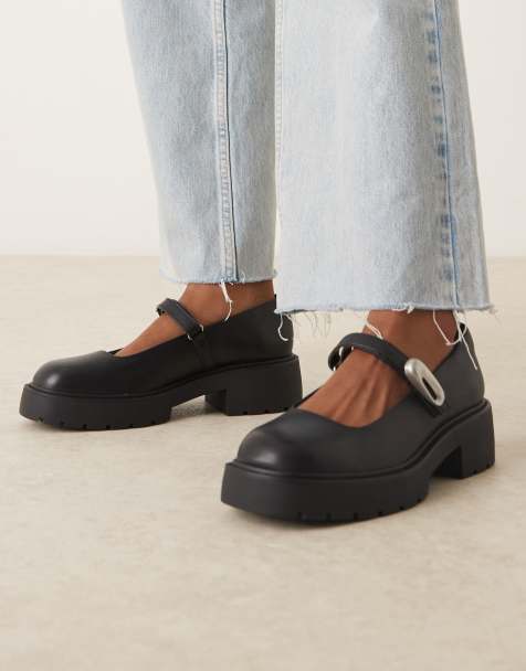 Calvin Klein – Mary-Janes in Schwarz mit dicker Sohle - view 1