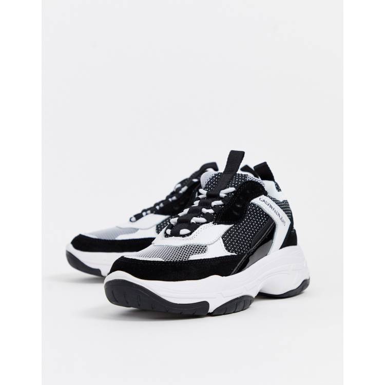 Calvin Klein Maya Baskets chunky Noir et blanc ASOS