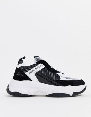 Calvin Klein Maya chunky sneakers in black and white | ASOS