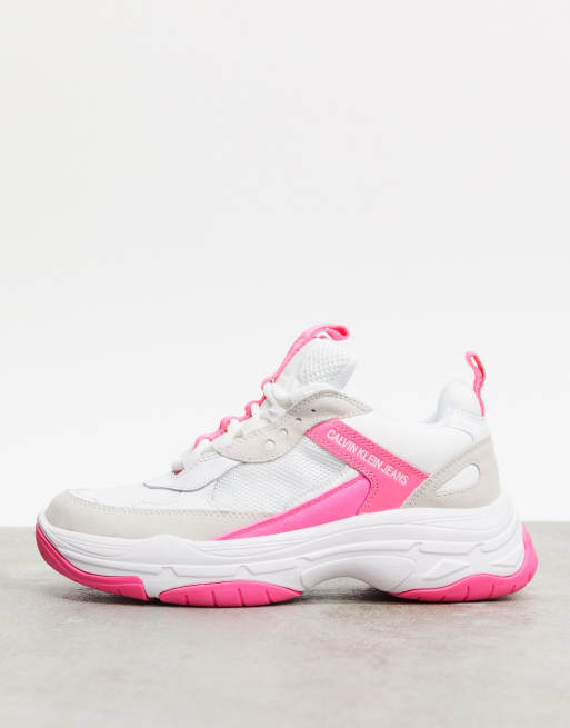 Calvin klein deals pink sneakers