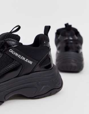 maya chunky leather trainers