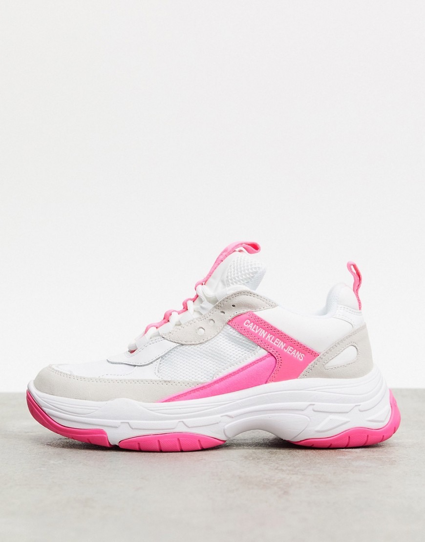 Calvin Klein Maya chunky trainers in pink mix