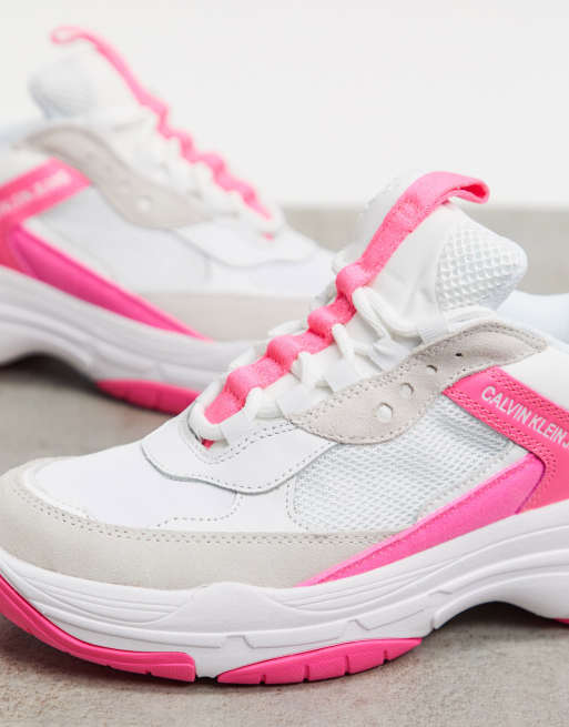 Calvin Klein Sasha Mesh Sneakers in Pink