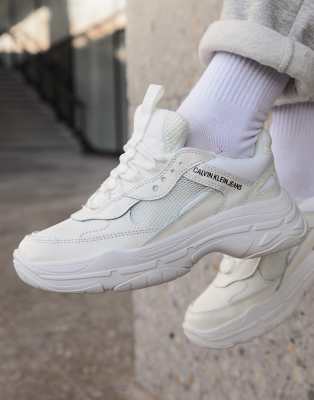 calvin klein jeans sneakers white