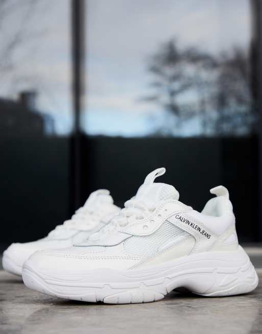 Calvin Klein Maya Witte sneakers met dikke zool ASOS