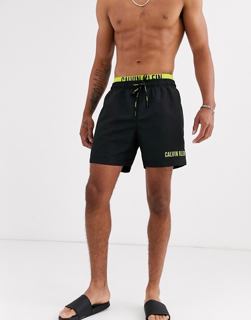 Calvin Klein medium double waistban swim shorts