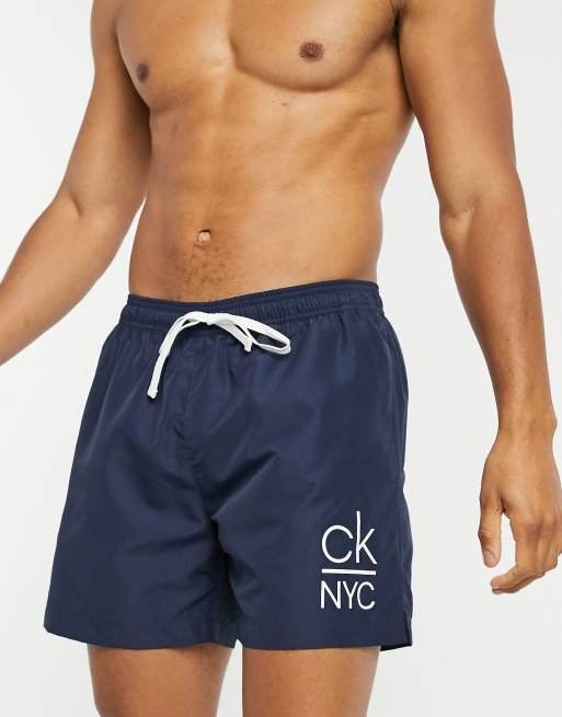 blue calvin klein swim shorts