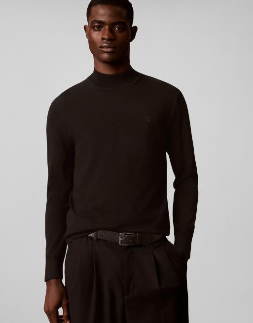 Calvin Klein Merinowoll-Stehkragenpullover in Schwarz, 3 von 6