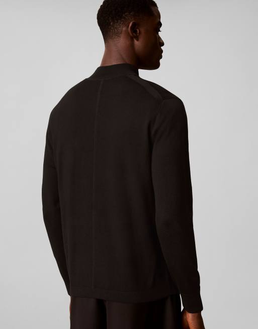 Calvin Klein Merinowoll-Stehkragenpullover in Schwarz, 4 von 6