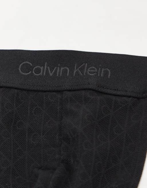 Calvin Klein mesh jock strap in black, 2 of 3