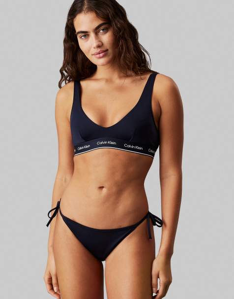 Calvin Klein - Meta Legacy - Bas de bikini noué sur les côtés - Bleu marine - view 1