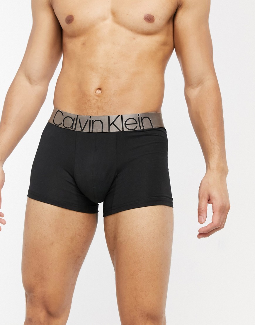 Calvin Klein - Metallic onderbroek van stretchkatoen in zwart